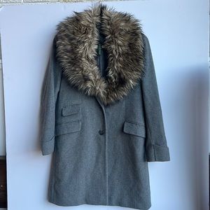 Ralph Lauren wool jacket w removable faux fur lining